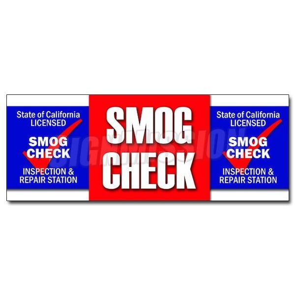 SMOG CHECK DECAL sticker auto automotive pollution car inspection, D-24 Smog Check
